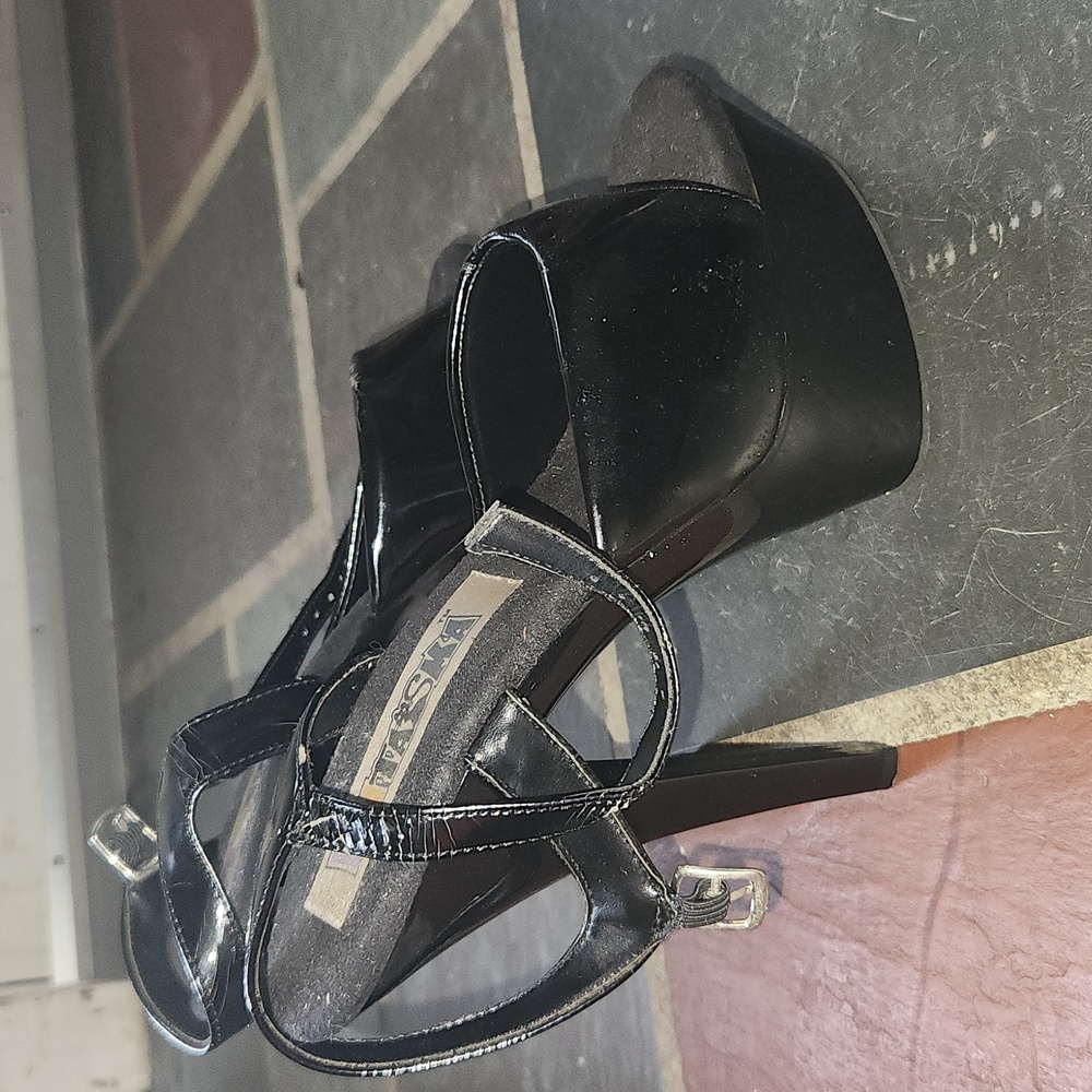 Sexy Black Platform Heels Size 8